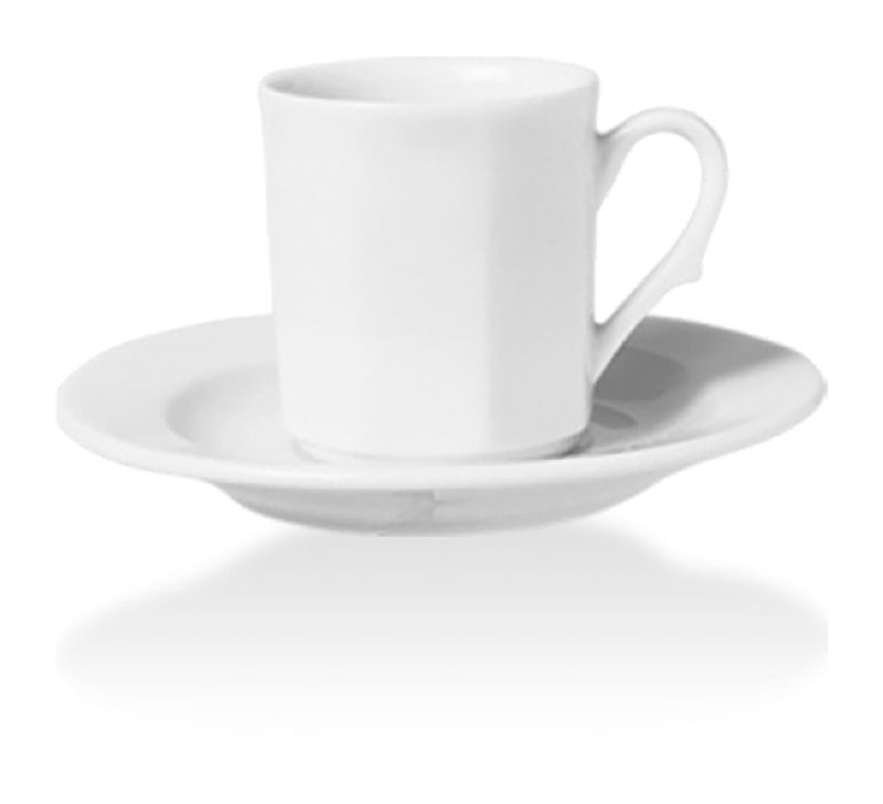 Güral Porselen Köşeli & Yeni Otel Kahve & Çay Fincanı ve Tabağı