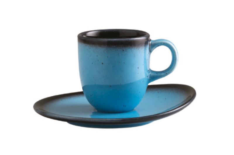 Jumbo Porselen Joy Blue Kahve Fincanı ve Tabağı